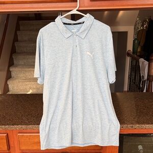 Puma Men's Sky Blue Polo Shirt